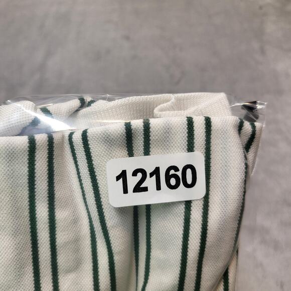 Masters Golf Polo Shirt Mens Large White Green Stripe Masters Collection Logo - Picture 10 of 10